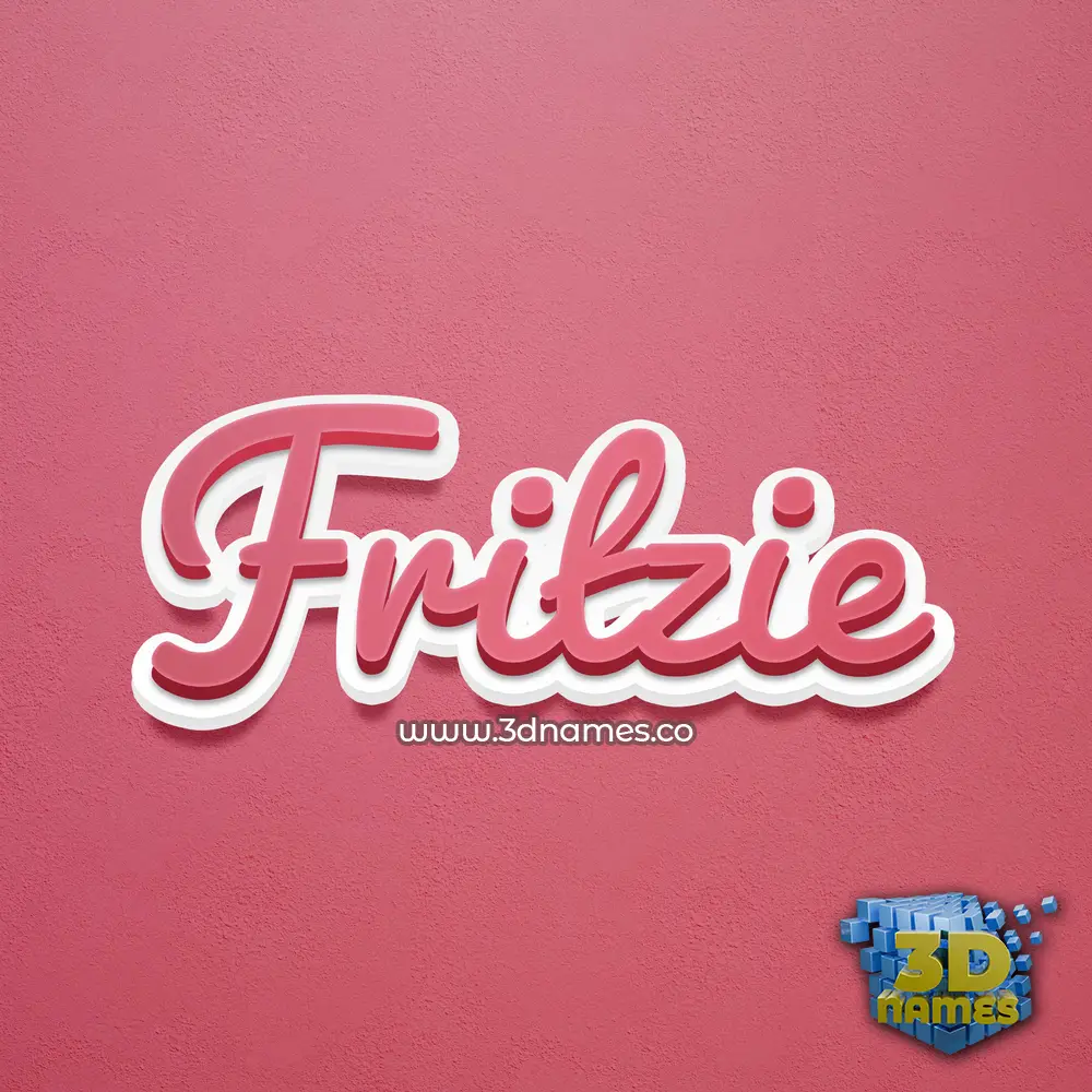 fritzie in Red Scribble style - 3D name wallpaper