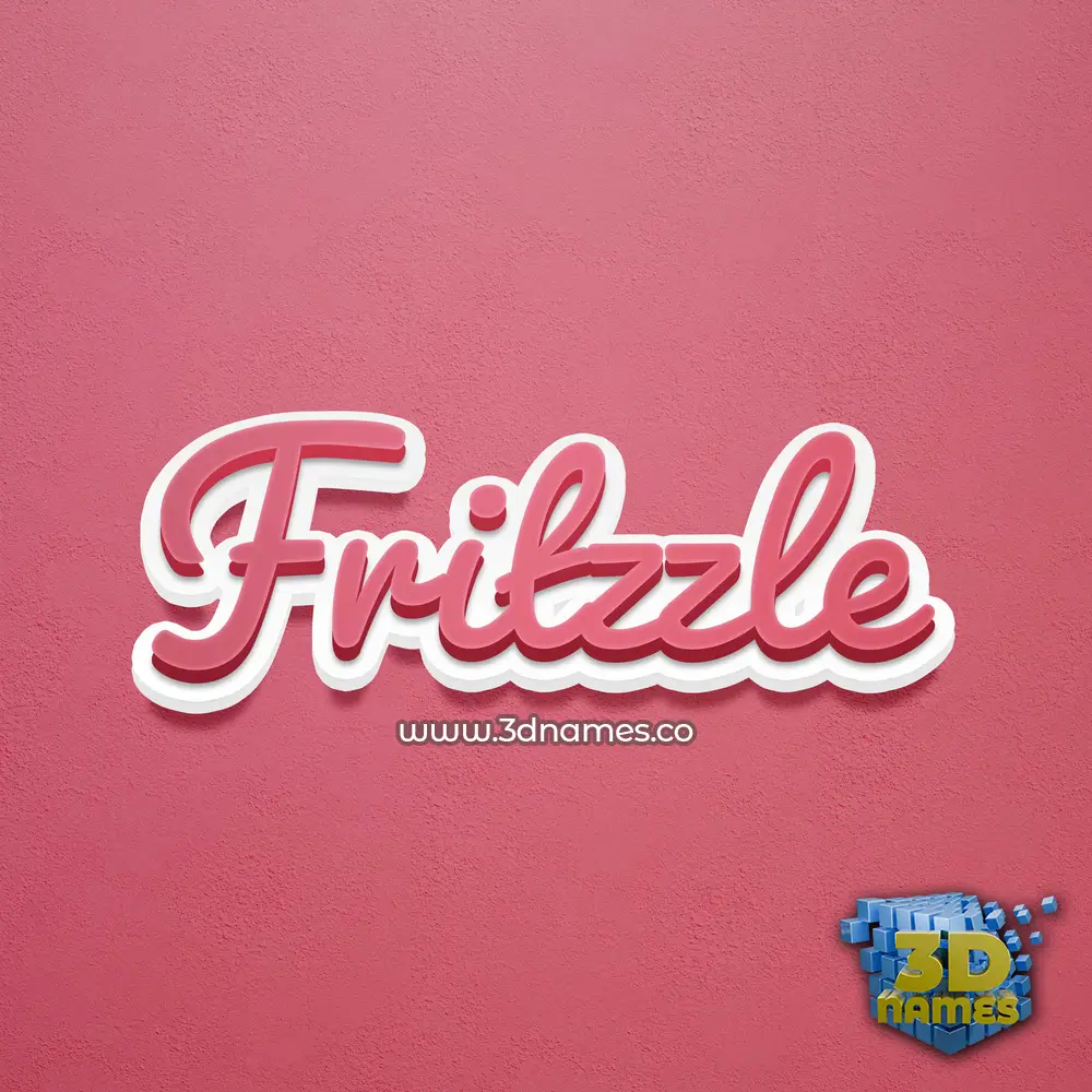 fritzzle in Red Scribble style - 3D name wallpaper