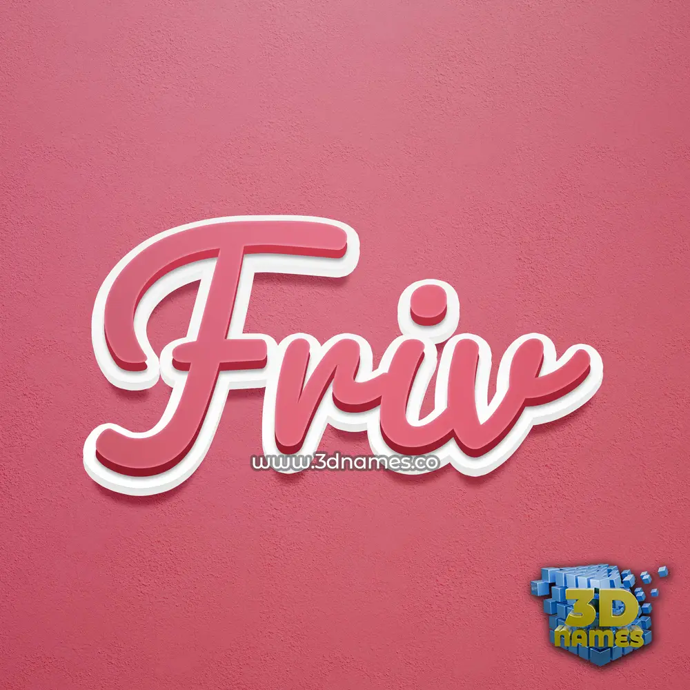 friv in Red Scribble style - 3D name wallpaper