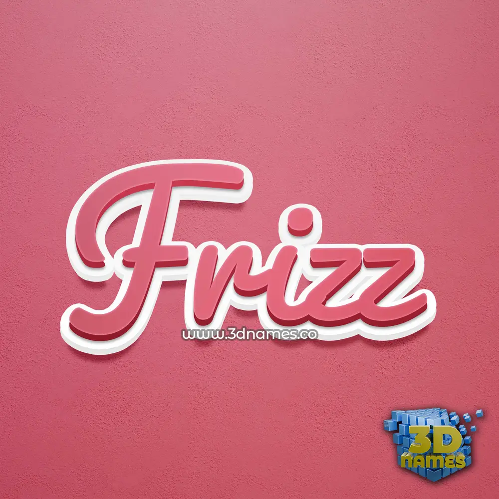frizz in Red Scribble style - 3D name wallpaper