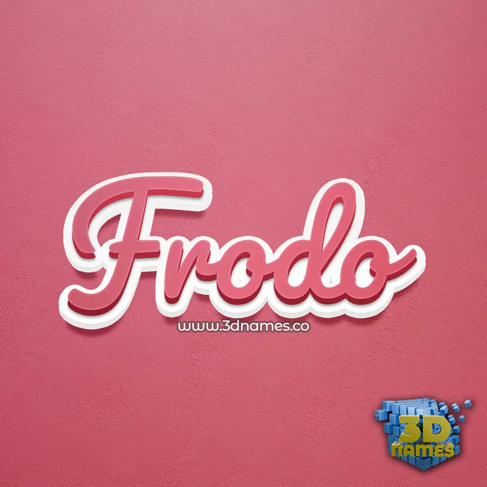 frodo in Red Scribble style - 3D name wallpaper