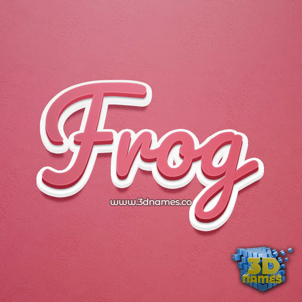 frog in Red Scribble style - 3D name wallpaper