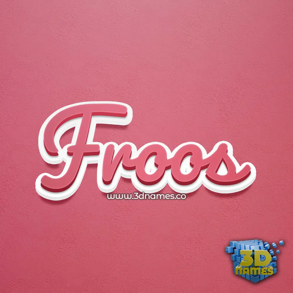froos in Red Scribble style - 3D name wallpaper