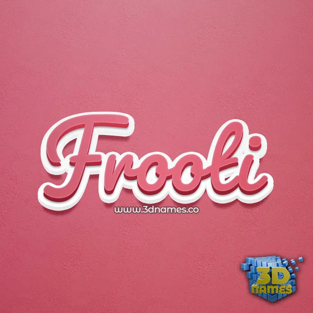 frooti in Red Scribble style - 3D name wallpaper