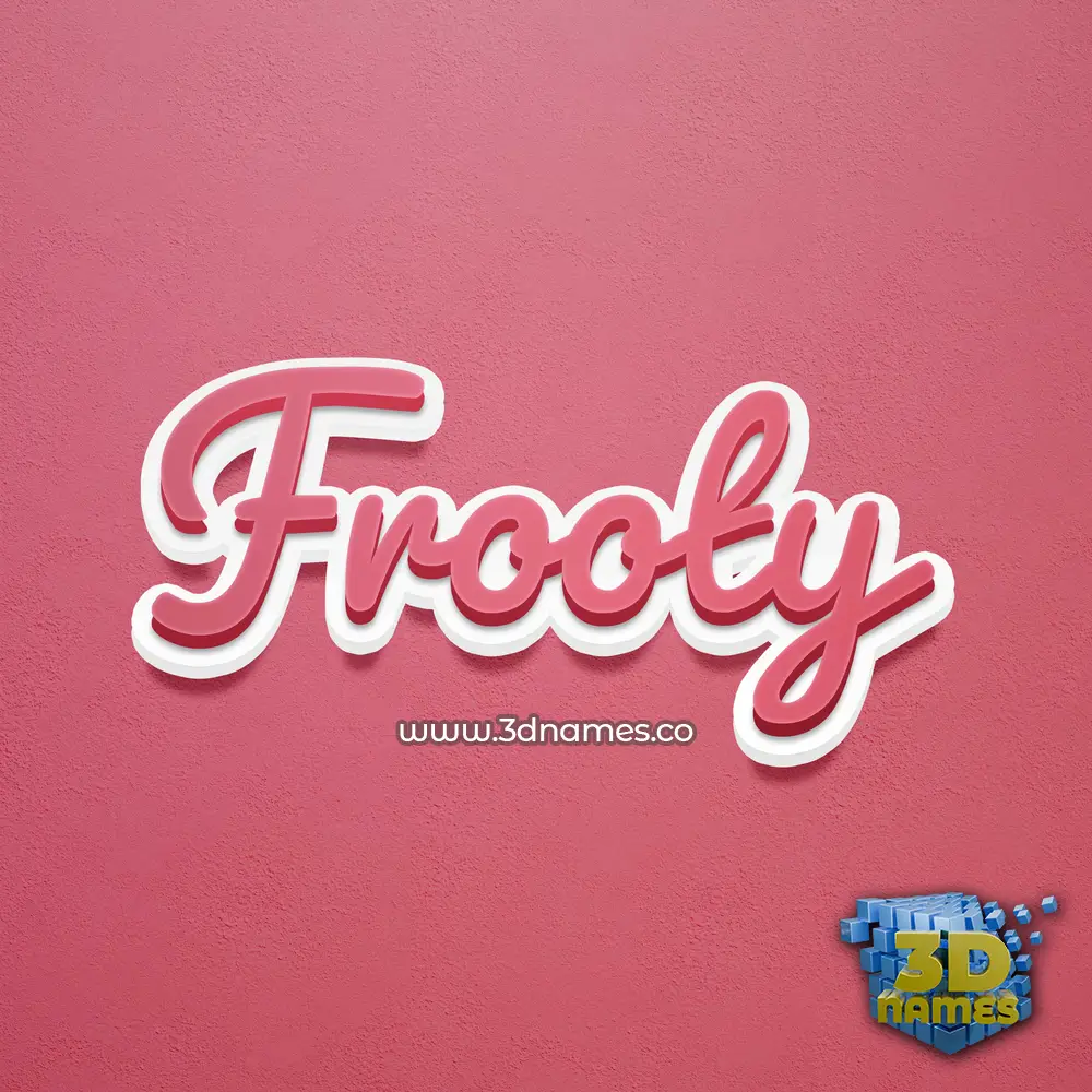 frooty in Red Scribble style - 3D name wallpaper