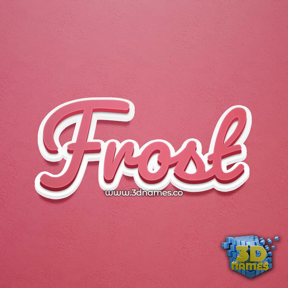 frost in Red Scribble style - 3D name wallpaper
