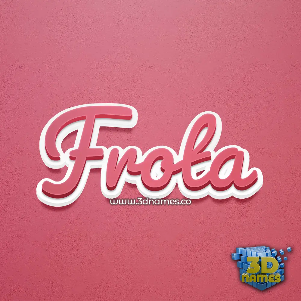 frota in Red Scribble style - 3D name wallpaper