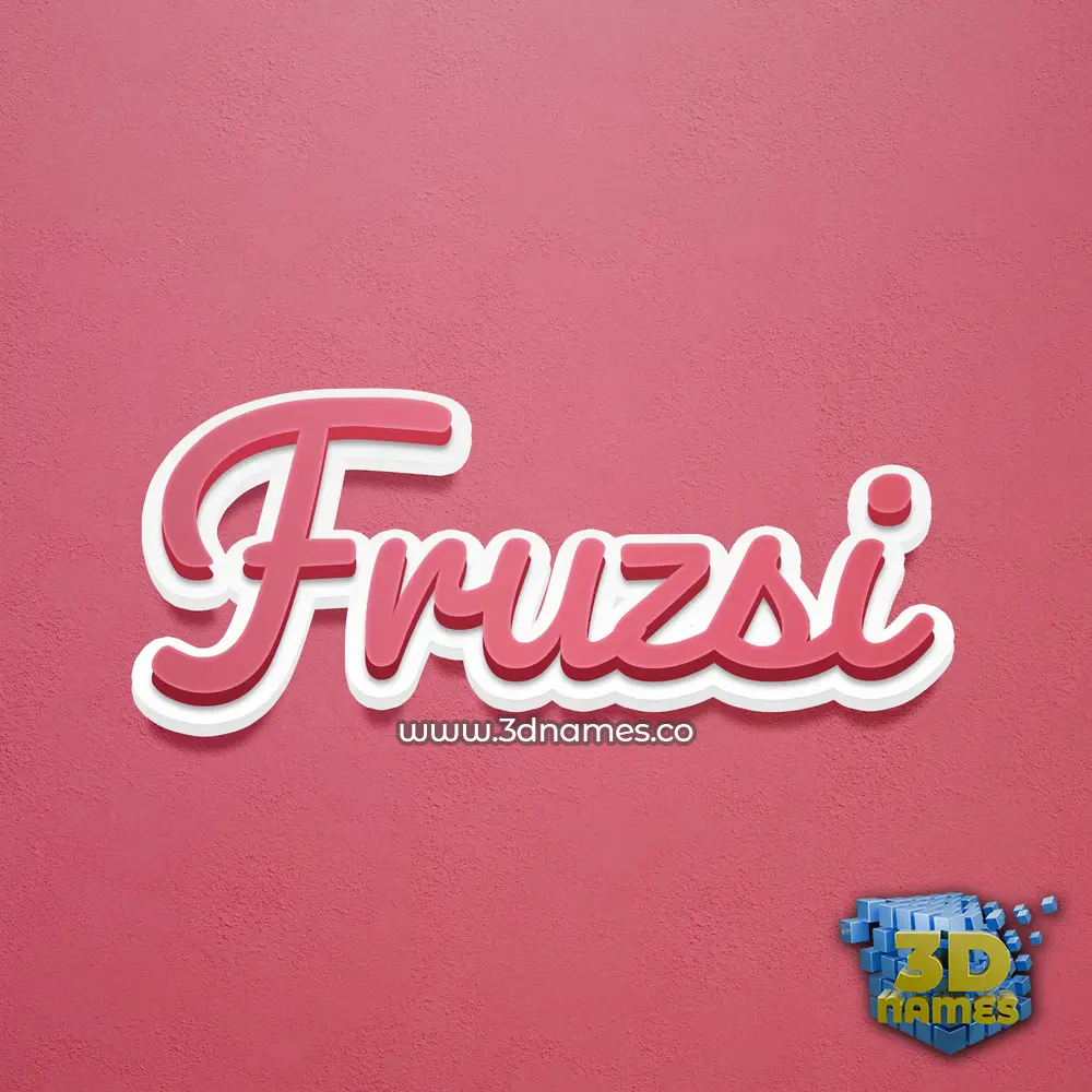 fruzsi in Red Scribble style - 3D name wallpaper