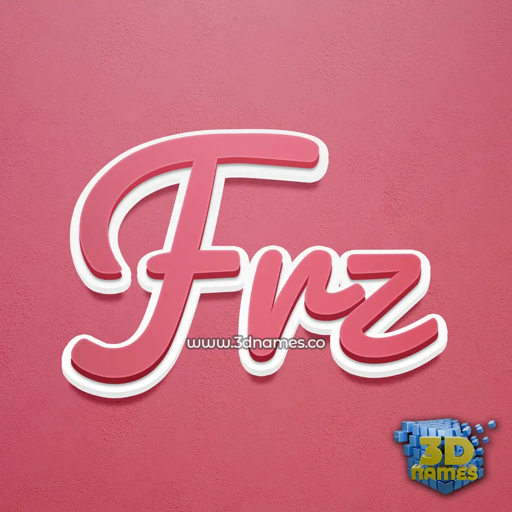 frz in Red Scribble style - 3D name wallpaper