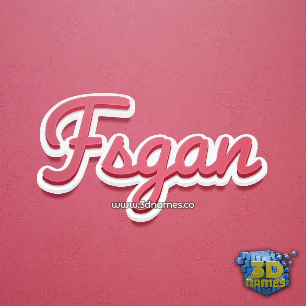 fsgan in Red Scribble style - 3D name wallpaper