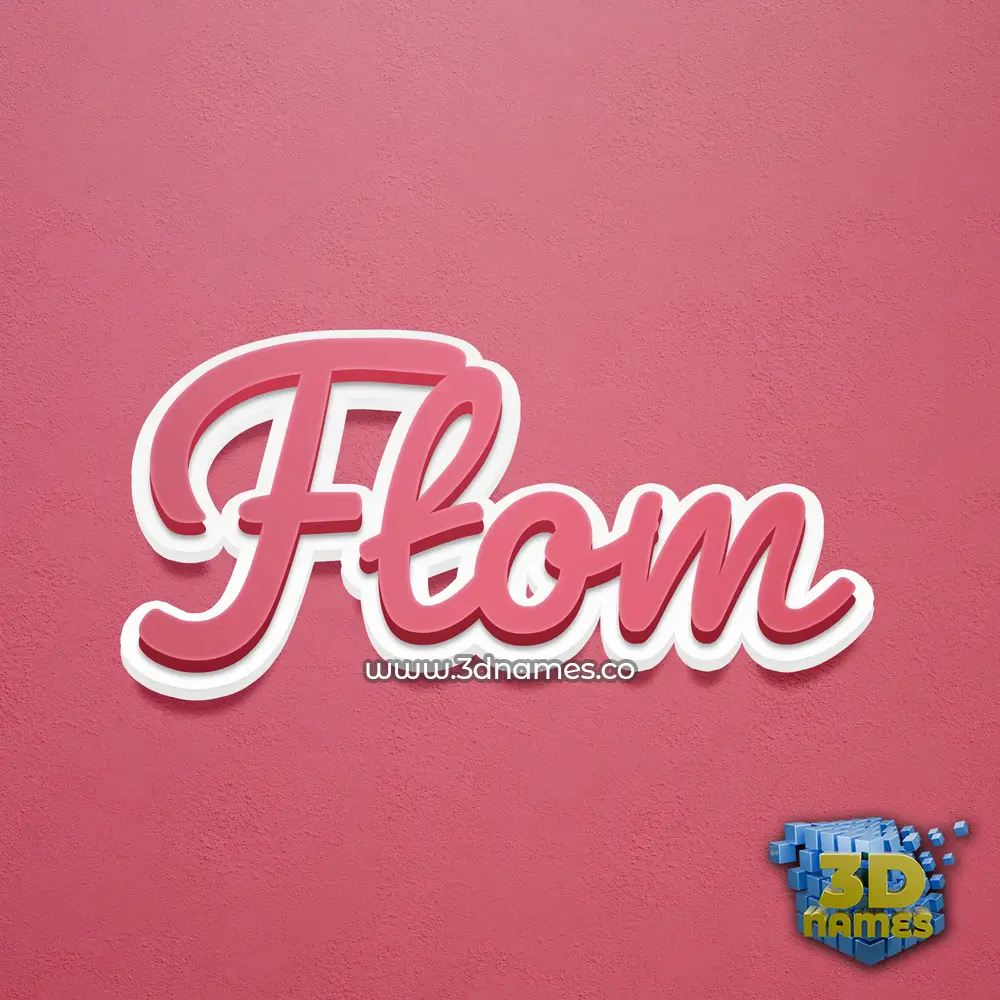 ftom in Red Scribble style - 3D name wallpaper