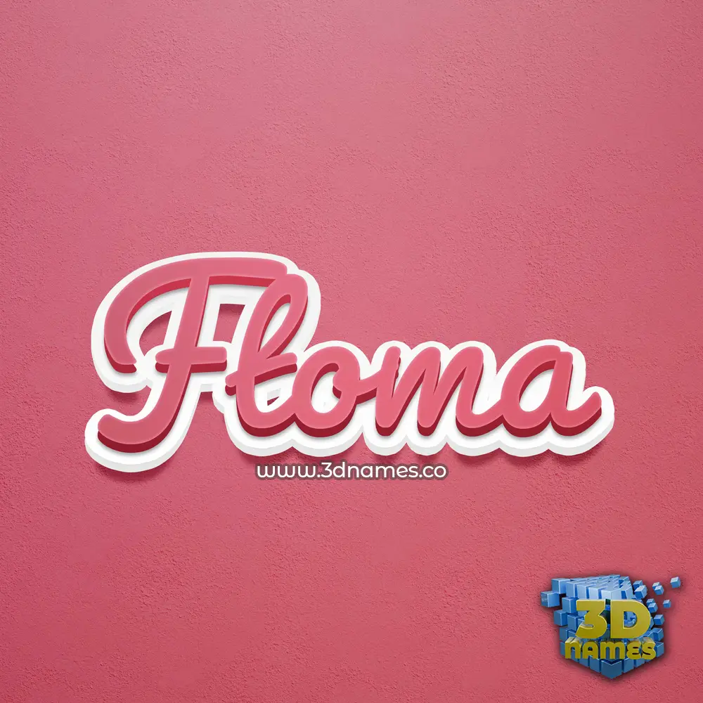ftoma in Red Scribble style - 3D name wallpaper
