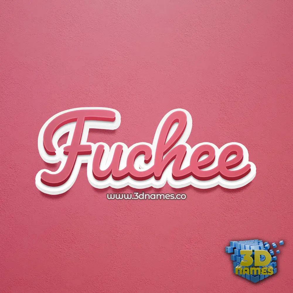 fuchee in Red Scribble style - 3D name wallpaper