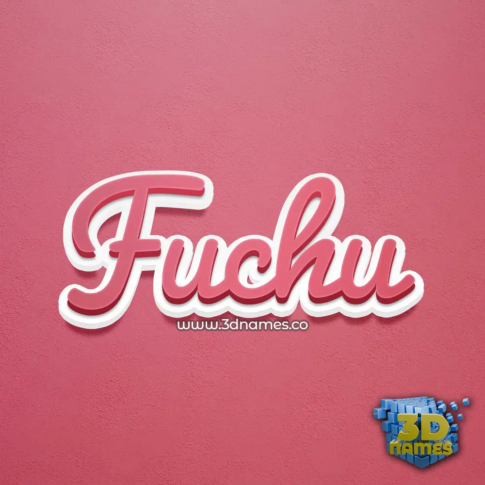 fuchu in Red Scribble style - 3D name wallpaper