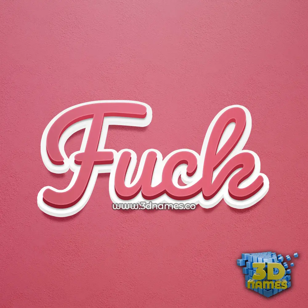 fuck in Red Scribble style - 3D name wallpaper