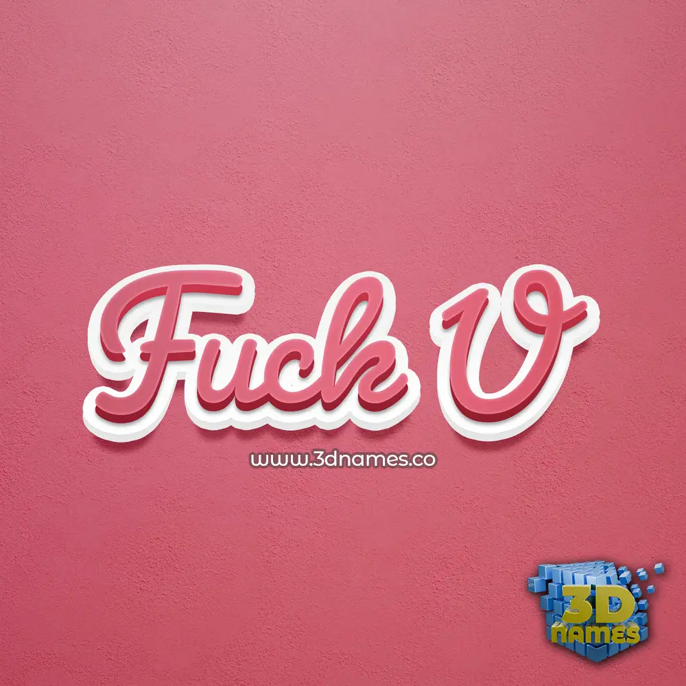 fuck u in Red Scribble style - 3D name wallpaper
