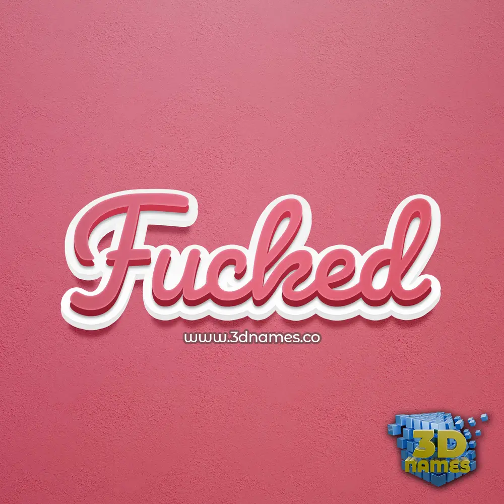 fucked in Red Scribble style - 3D name wallpaper
