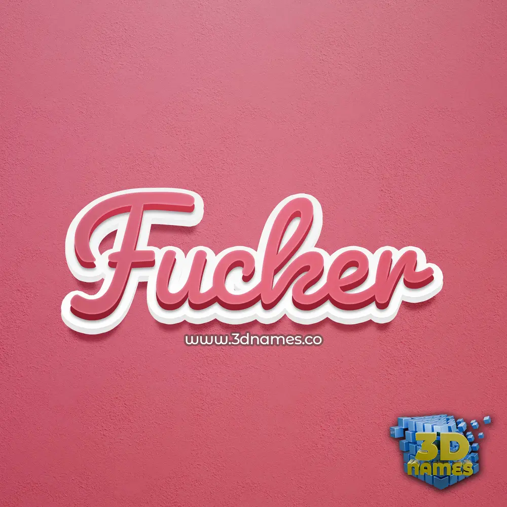 fucker in Red Scribble style - 3D name wallpaper