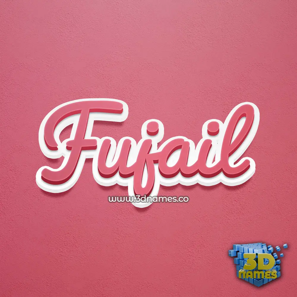 fujail in Red Scribble style - 3D name wallpaper