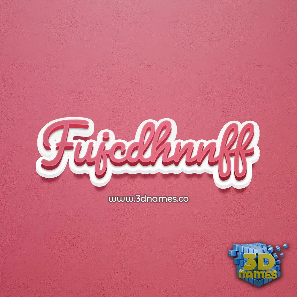 fujcdhnnff in Red Scribble style - 3D name wallpaper