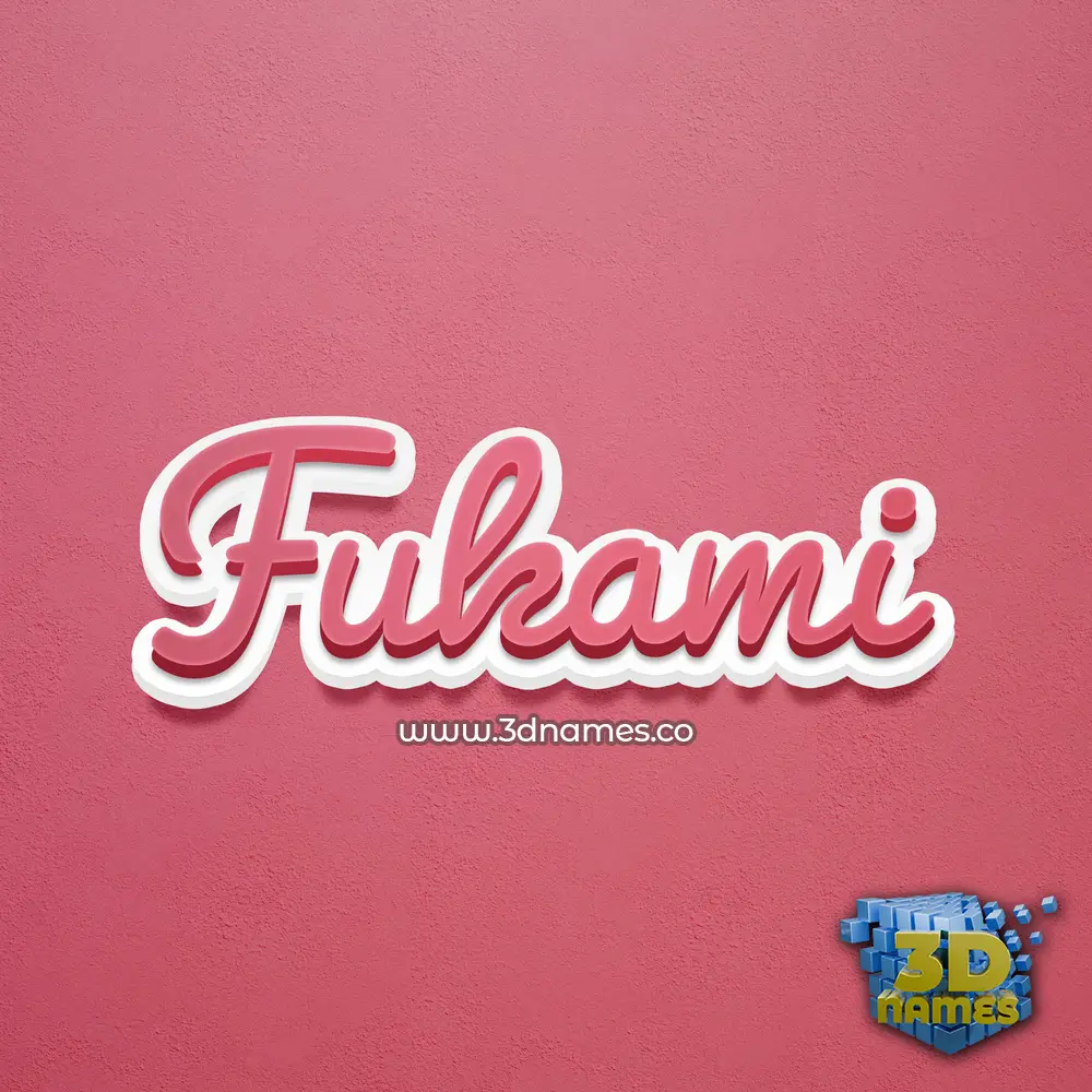 fukami in Red Scribble style - 3D name wallpaper