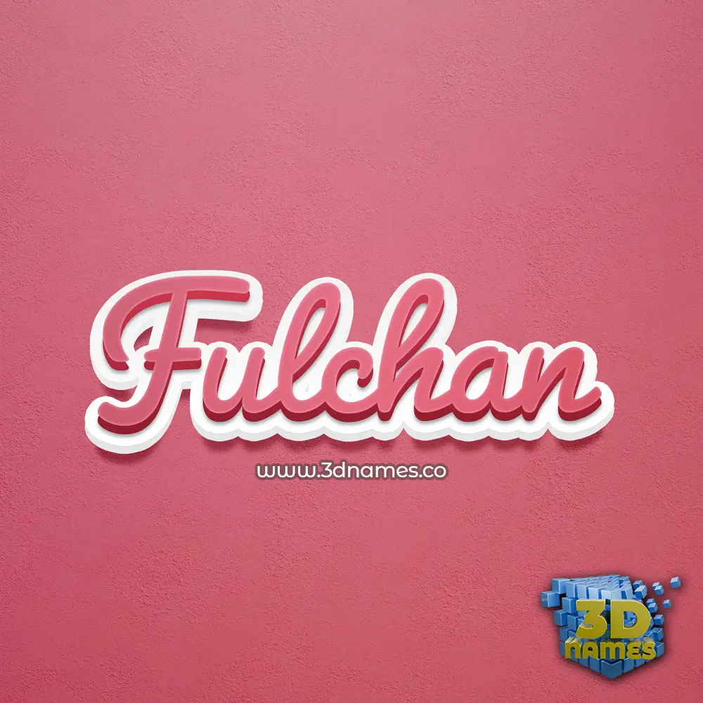 fulchan in Red Scribble style - 3D name wallpaper