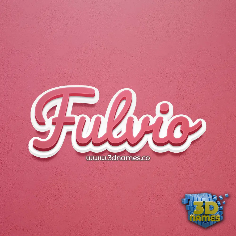 fulvio in Red Scribble style - 3D name wallpaper