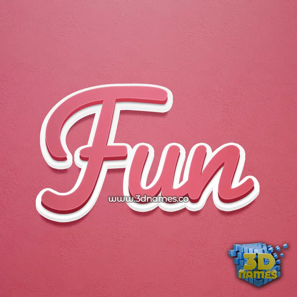 fun in Red Scribble style - 3D name wallpaper