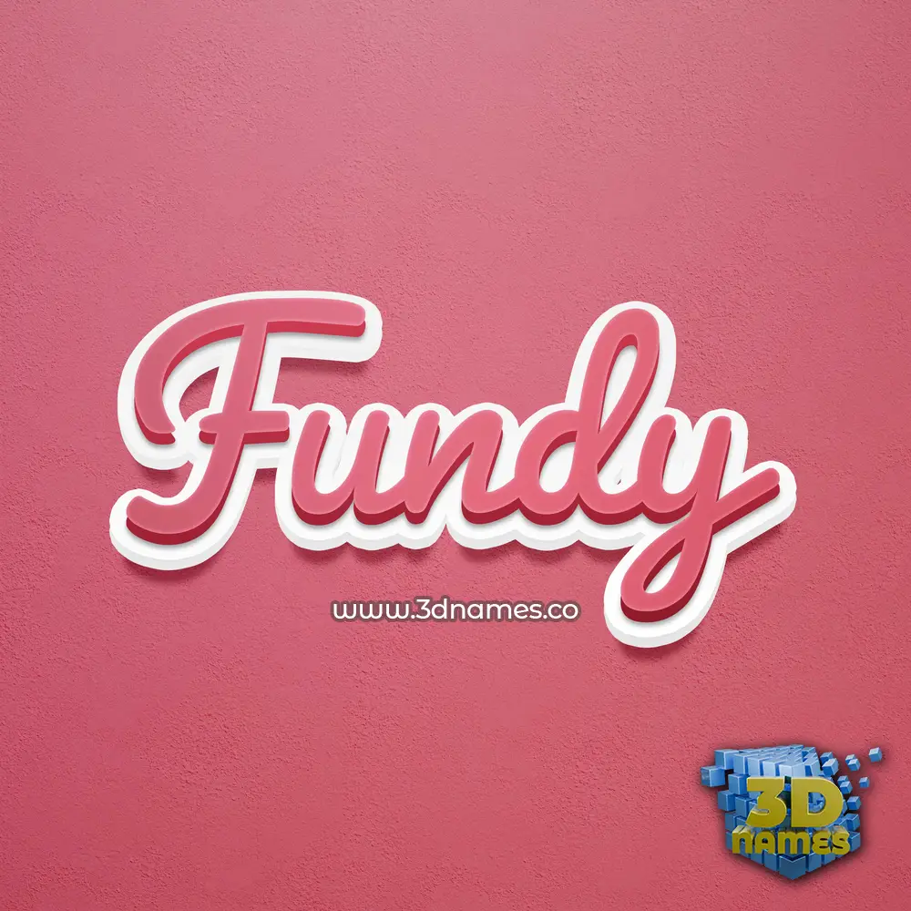 fundy in Red Scribble style - 3D name wallpaper