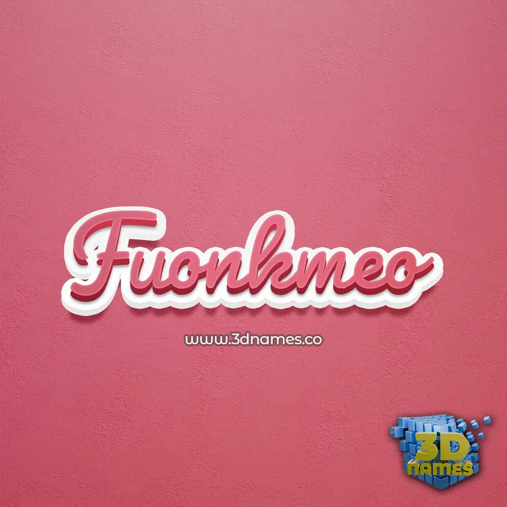 fuonkmeo in Red Scribble style - 3D name wallpaper