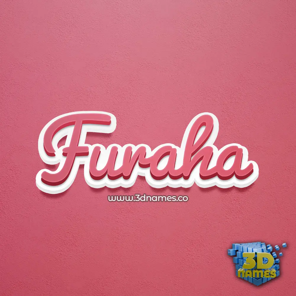 furaha in Red Scribble style - 3D name wallpaper