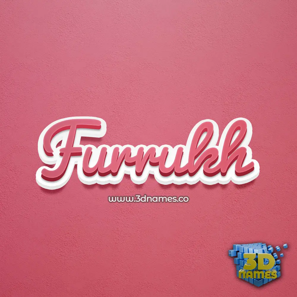 furrukh in Red Scribble style - 3D name wallpaper