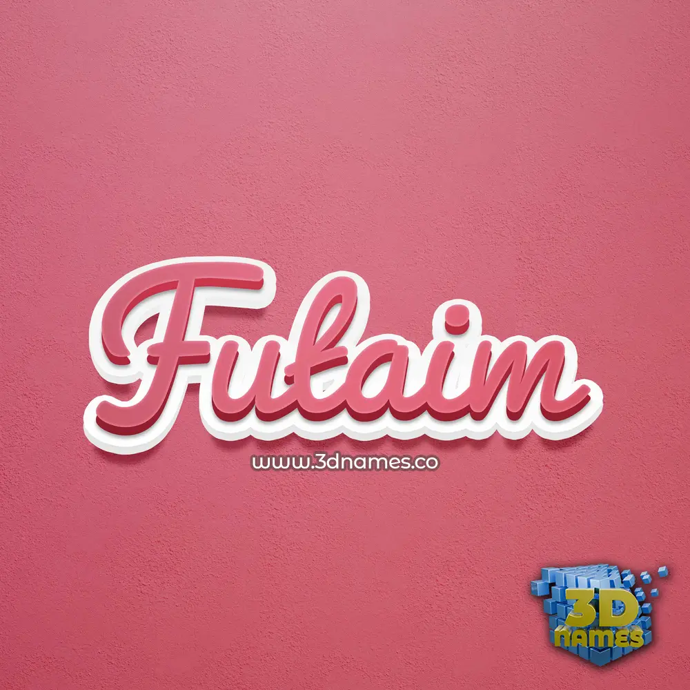futaim in Red Scribble style - 3D name wallpaper