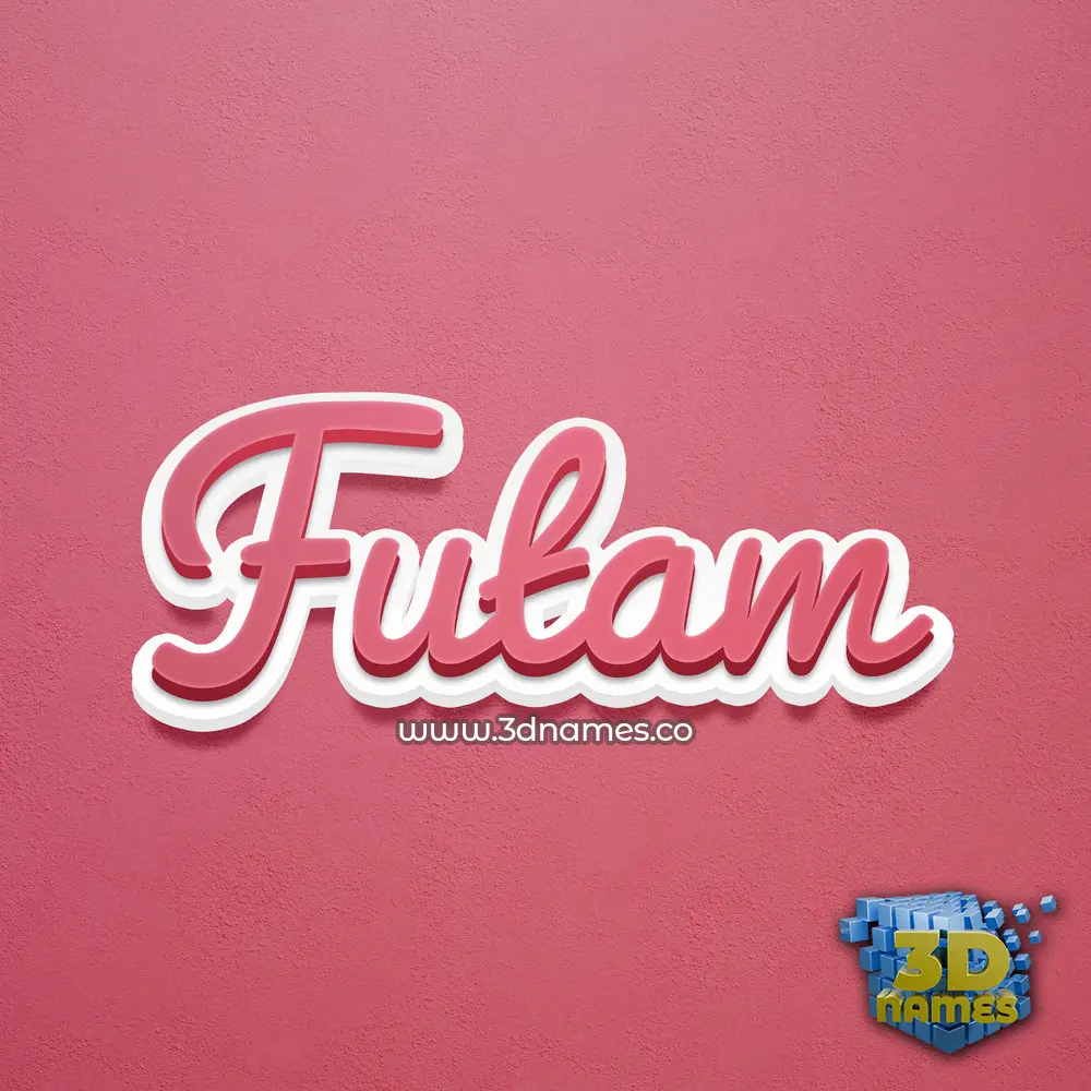 futam in Red Scribble style - 3D name wallpaper