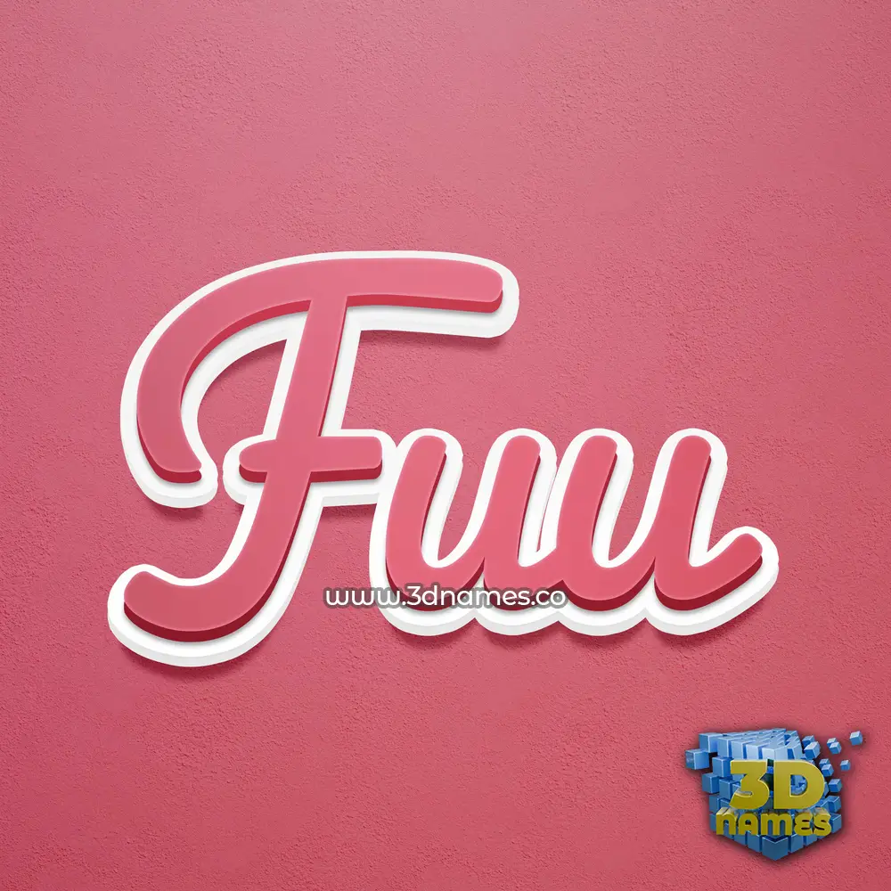 fuu in Red Scribble style - 3D name wallpaper
