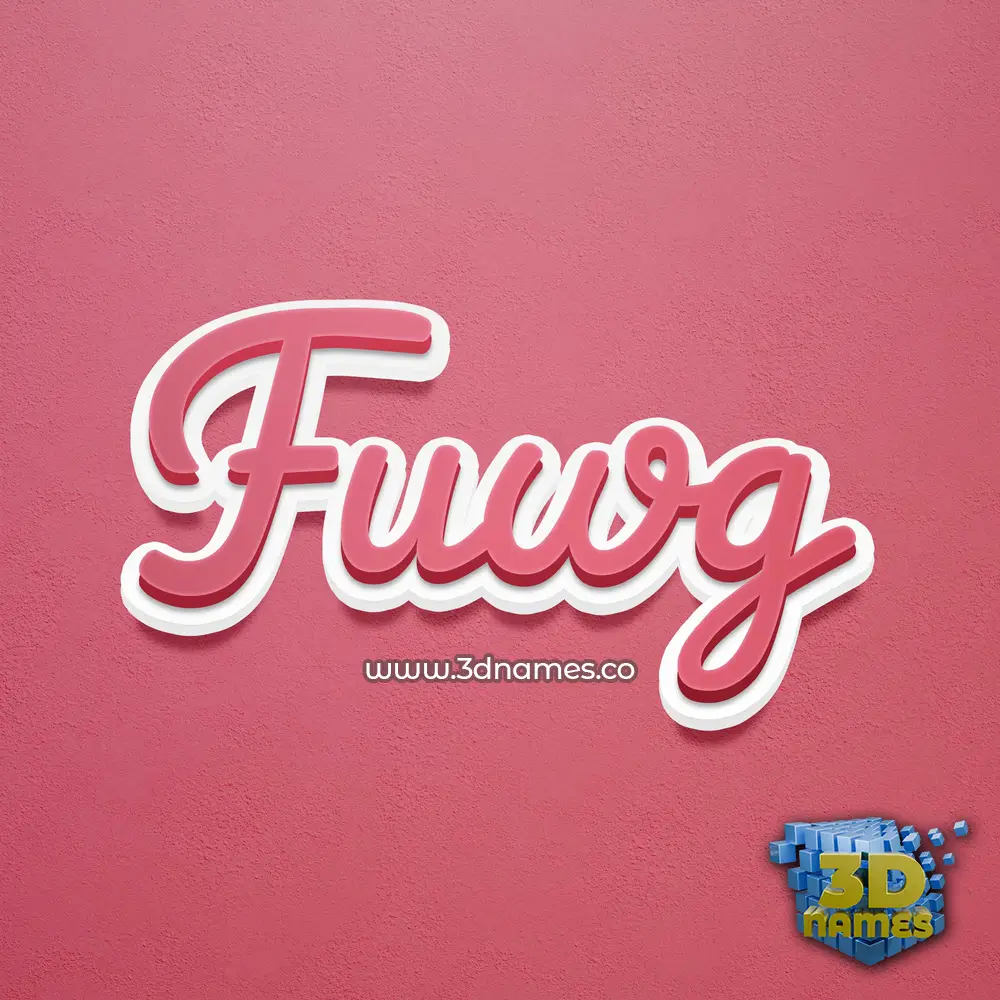 fuwg in Red Scribble style - 3D name wallpaper
