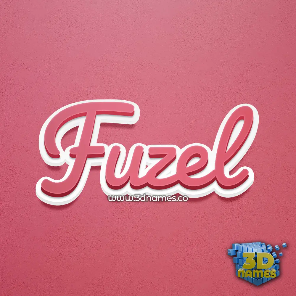fuzel in Red Scribble style - 3D name wallpaper