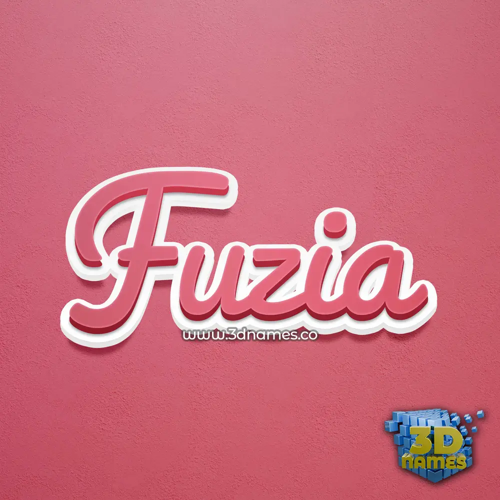 fuzia in Red Scribble style - 3D name wallpaper