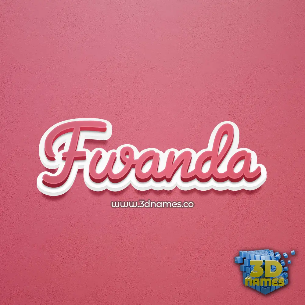 fwanda in Red Scribble style - 3D name wallpaper