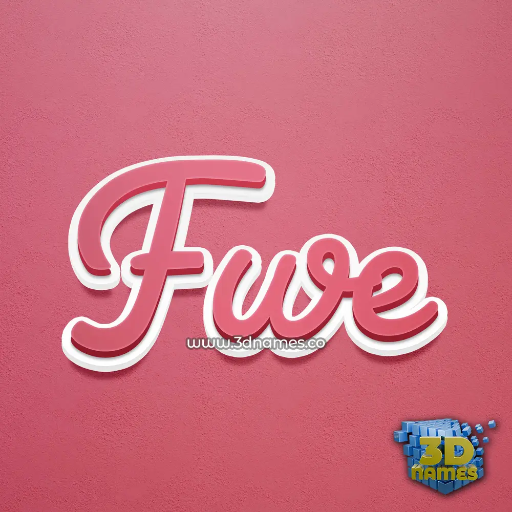 fwe in Red Scribble style - 3D name wallpaper