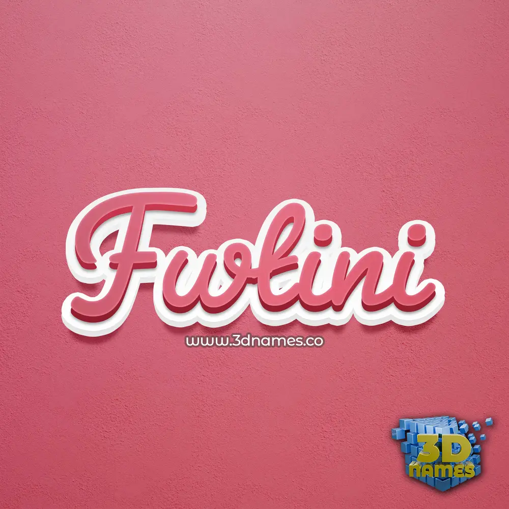 fwtini in Red Scribble style - 3D name wallpaper