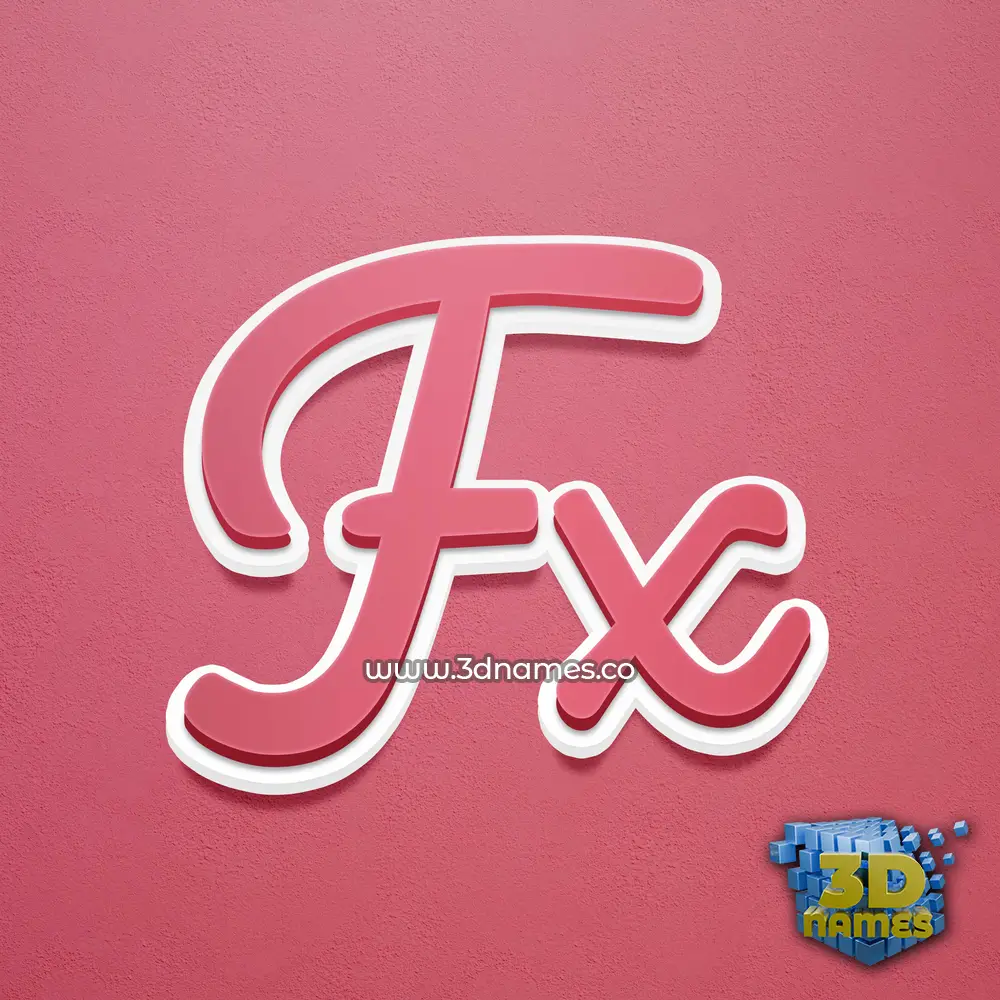 fx in Red Scribble style - 3D name wallpaper