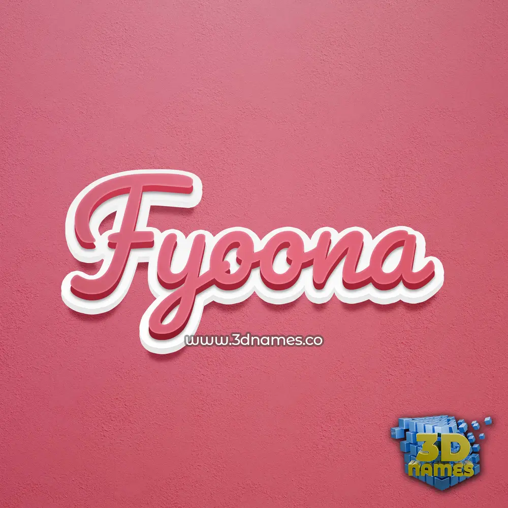 fyoona in Red Scribble style - 3D name wallpaper