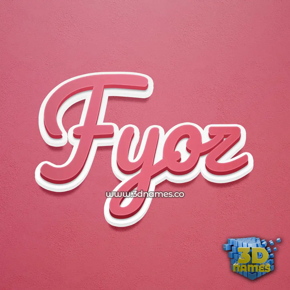 fyoz in Red Scribble style - 3D name wallpaper