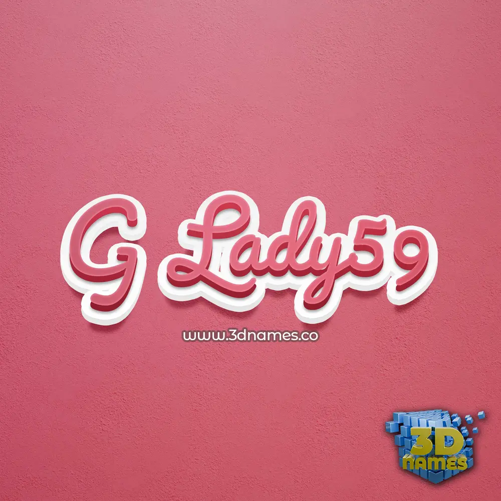 g lady59 in Red Scribble style - 3D name wallpaper