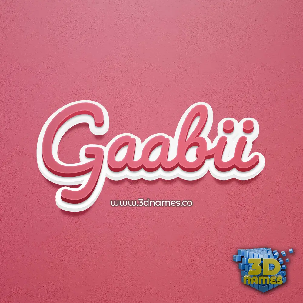 gaabii in Red Scribble style - 3D name wallpaper