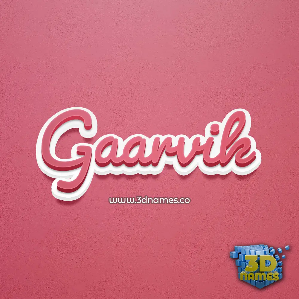 gaarvik in Red Scribble style - 3D name wallpaper