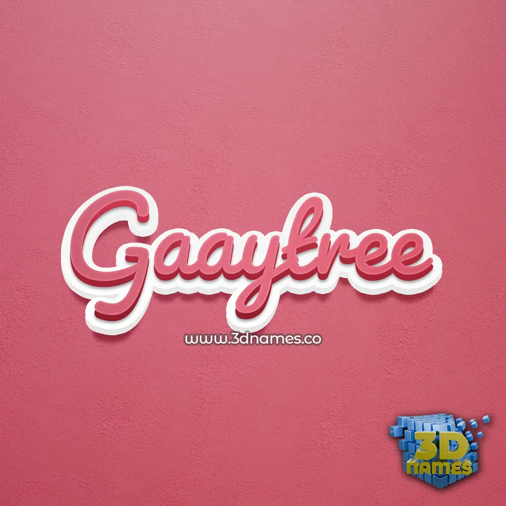 gaaytree in Red Scribble style - 3D name wallpaper
