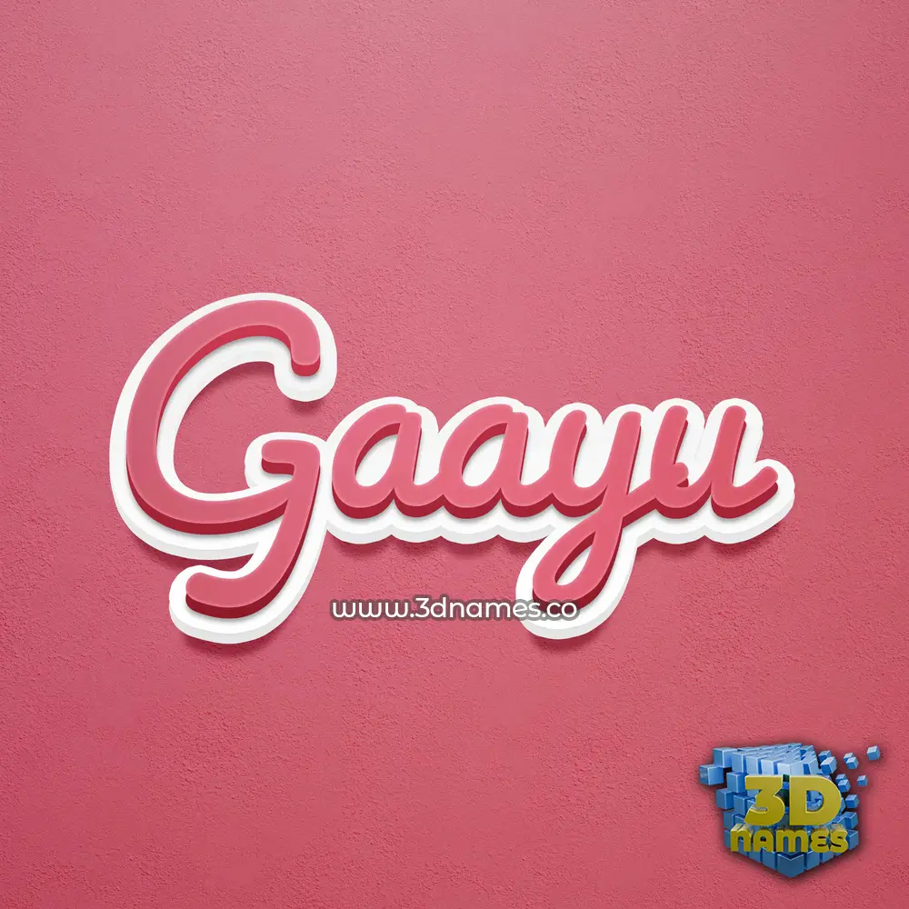 gaayu in Red Scribble style - 3D name wallpaper