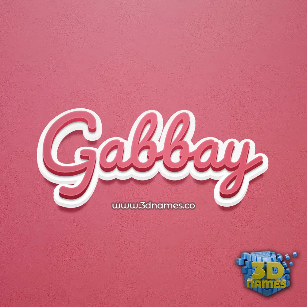 gabbay in Red Scribble style - 3D name wallpaper